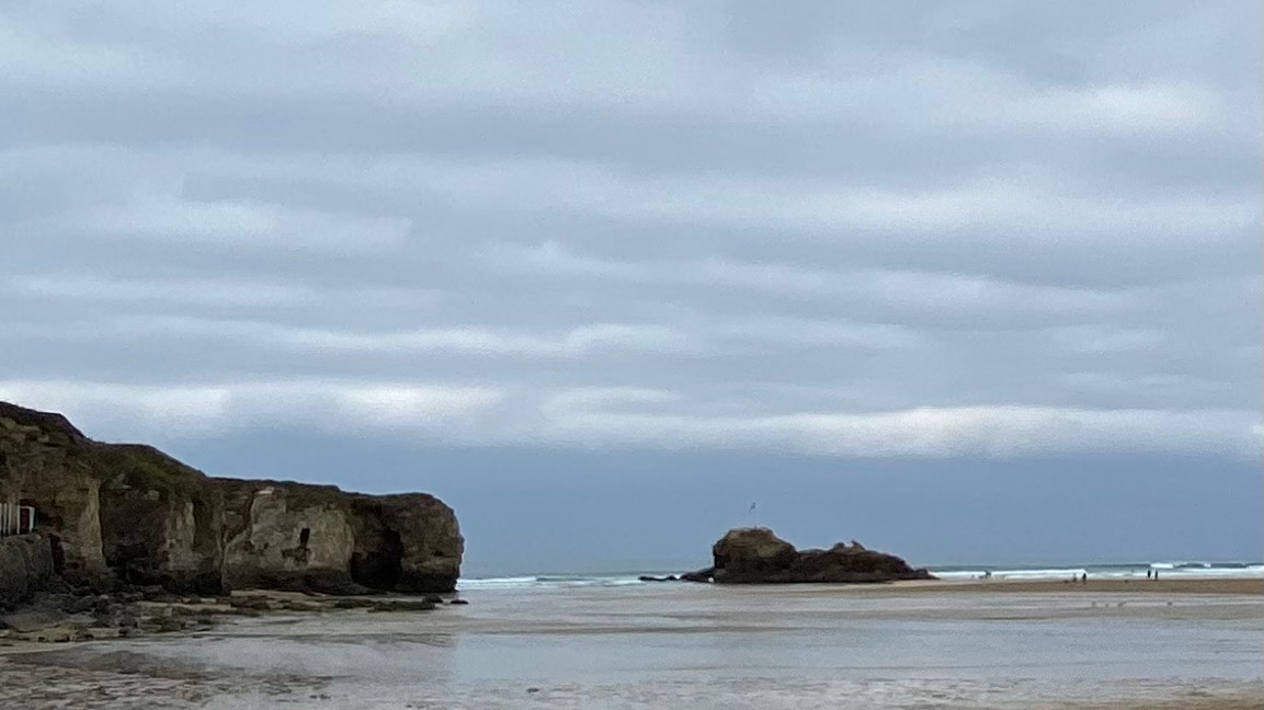 Perranporth, Cornwall, North Coast today to watch the surfers. ...