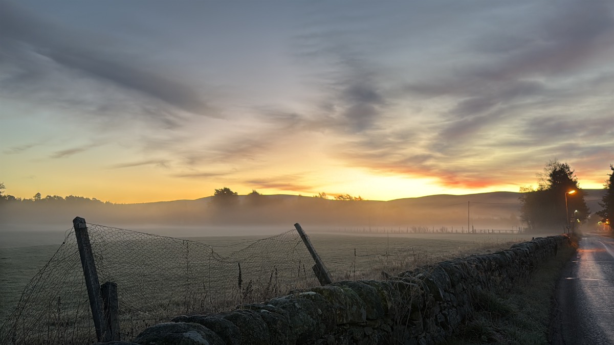 Grantown on Spey, Highlands, Chilly morning. ...