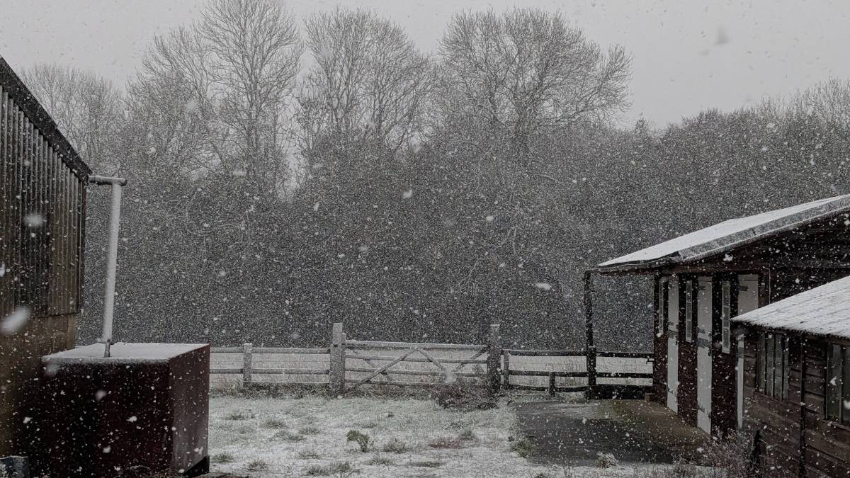 Berkhamsted, Herts, Heavy snow falling in Berkhamsted...