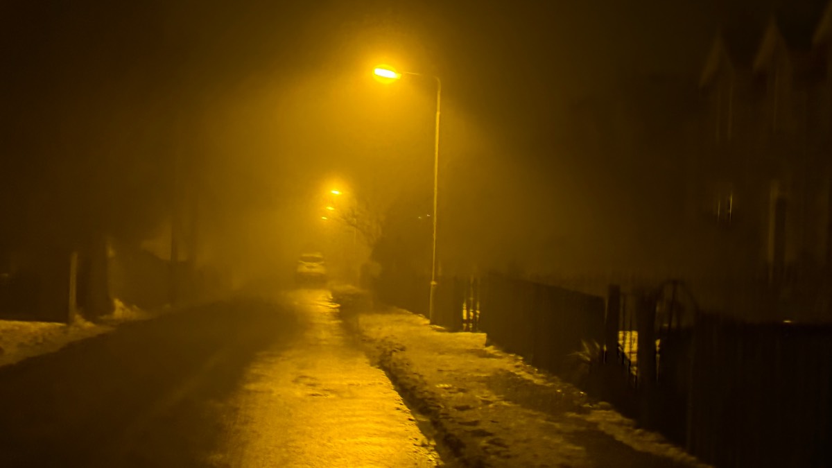 Grantown on Spey, Highlands, A cold misty evening at the weekend....