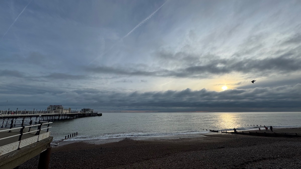 Worthing, West Sussex, A slightly cooler day, as the overcast clears and the easterly sets in.

Wo...