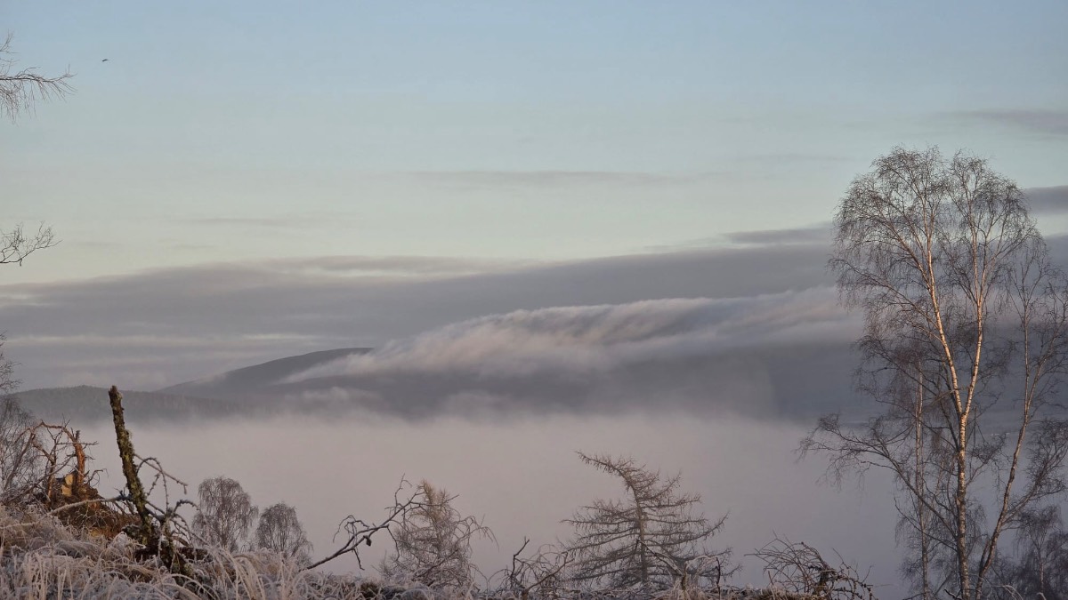 Grantown on Spey, Highlands, Love the cloud rolling over the Cromdale Hills....