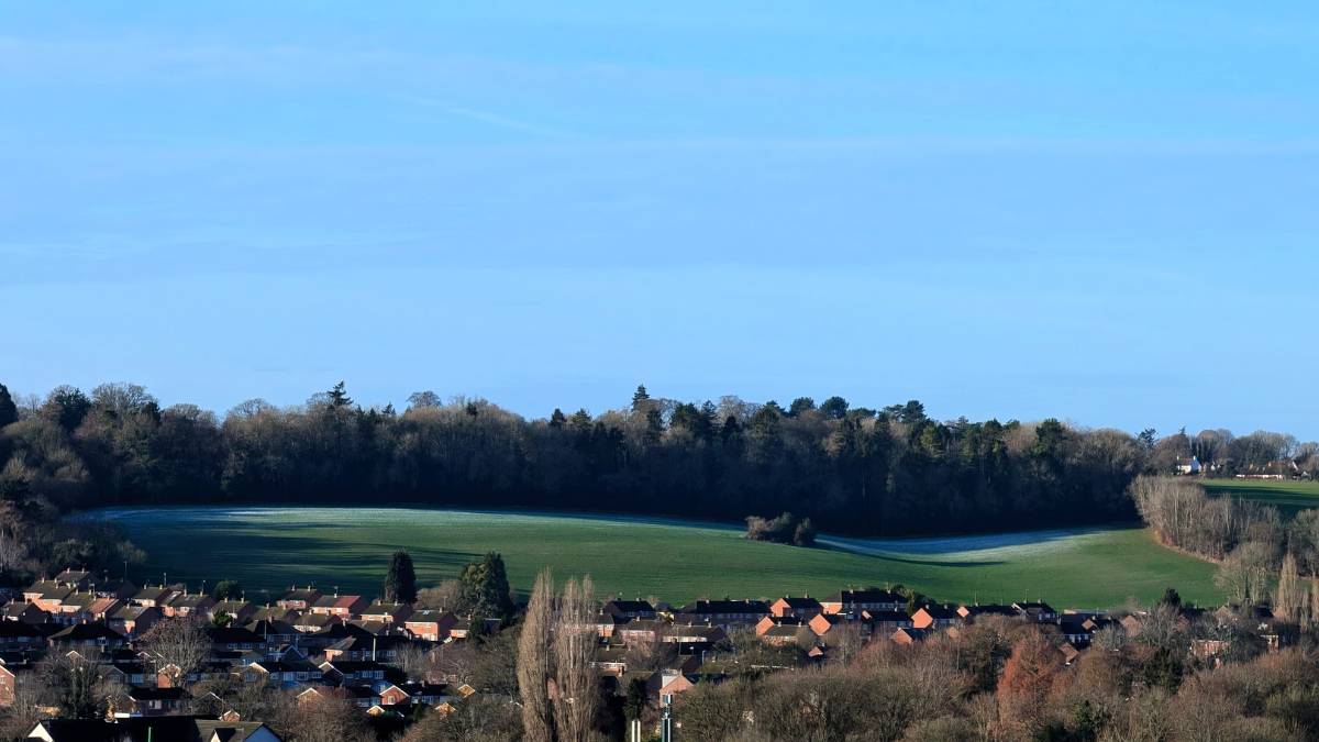 Berkhaamsted, Herts, The remnants of the snow...