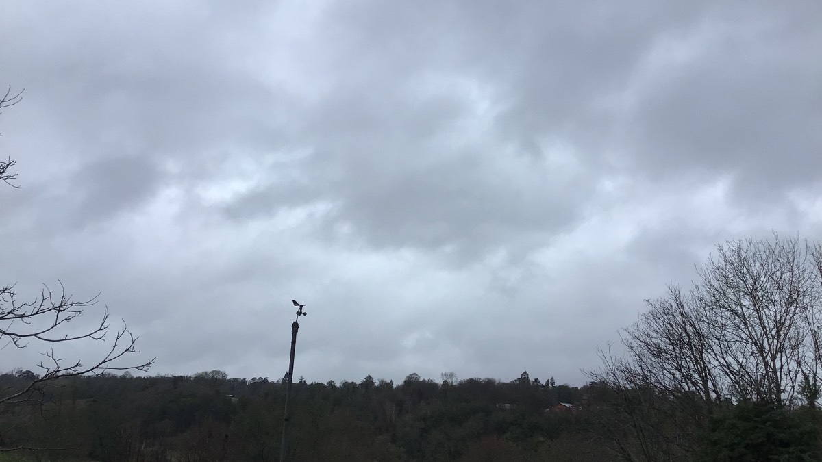 Henley, Oxon, Been wet now dry and cloudy plus Milder at 8c...
