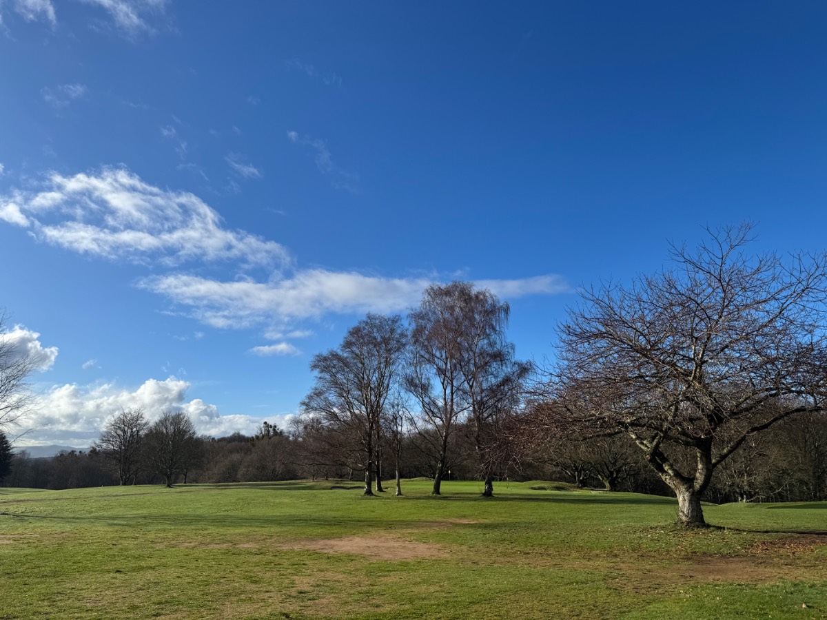 , , Wintry sunshine at Cowdray Park golf course ...