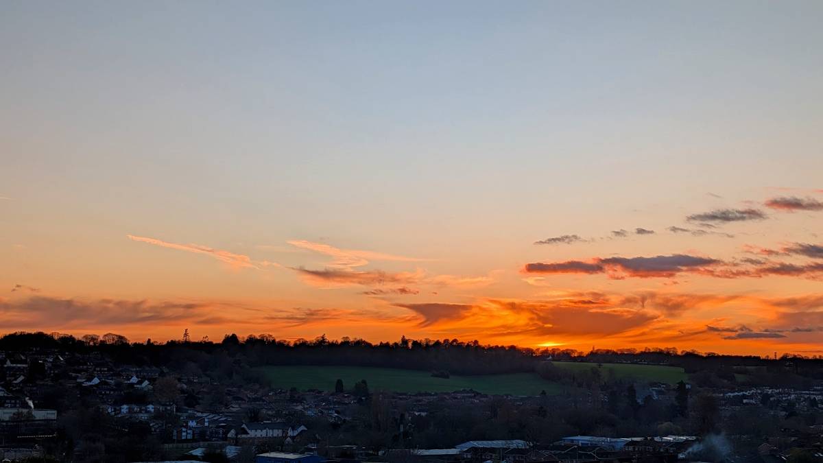 Berkhamsted, Herts, The sun returns...