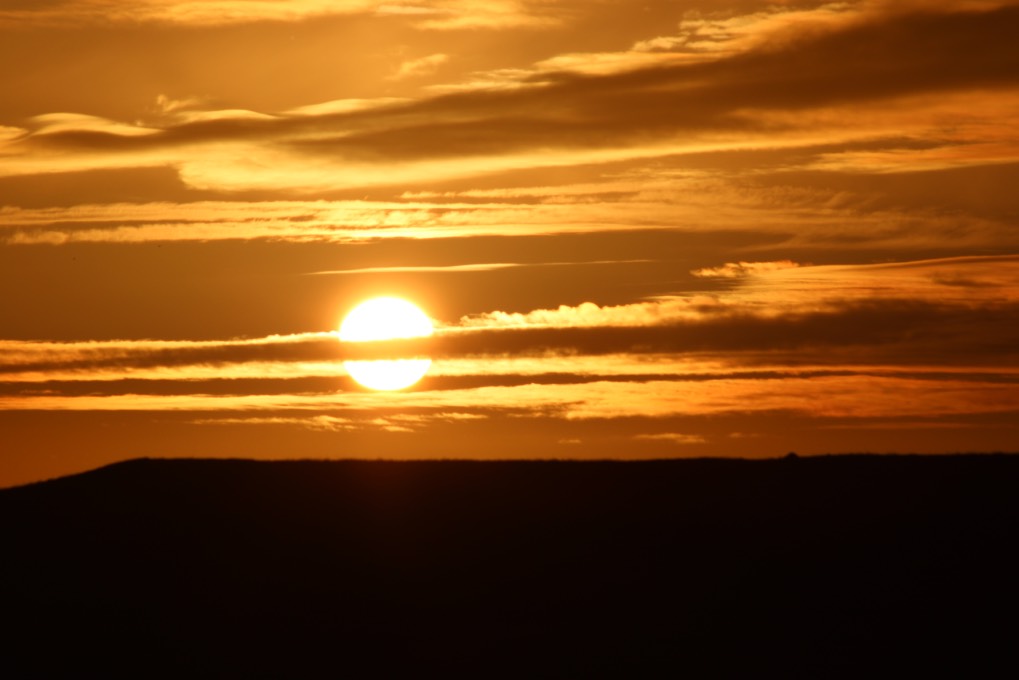 , , Sunrise over Burton Dassett country park ...