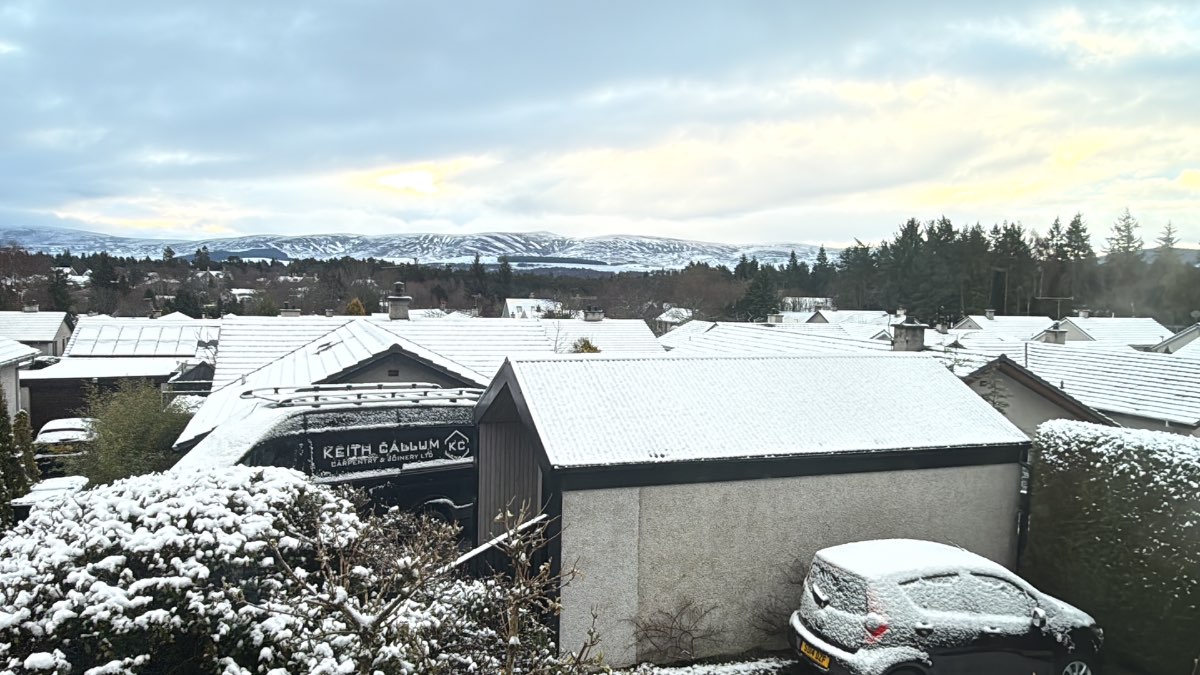 Grantown  on  Spey, Highlands, Yesterday’s slight covering of snow (13/2/26)....