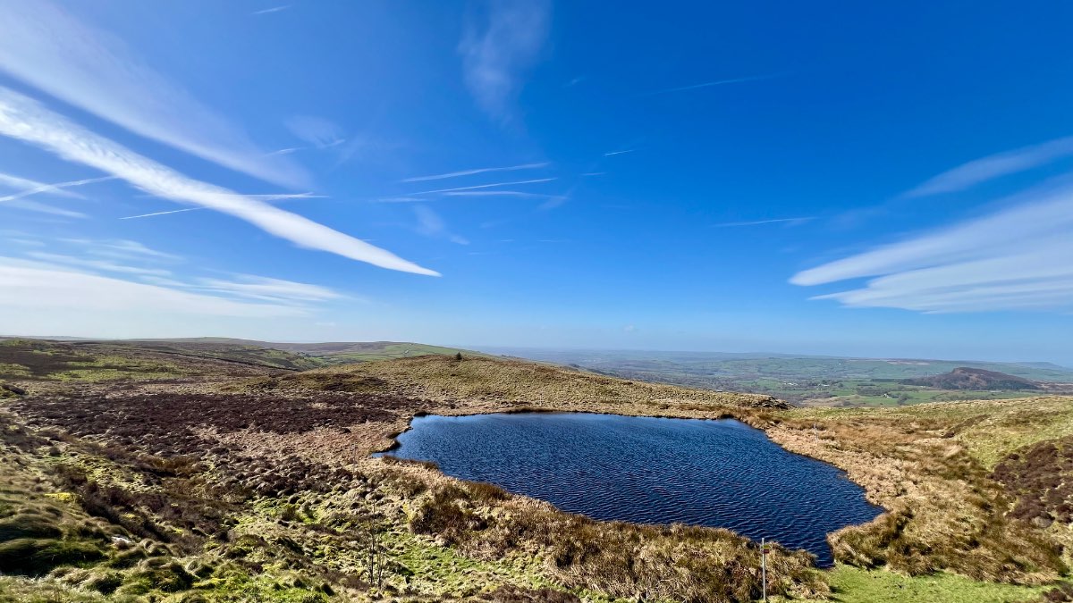 Leek, Staffordshire, Mermaid pool on a lovely March morning, stiff breeze through ....