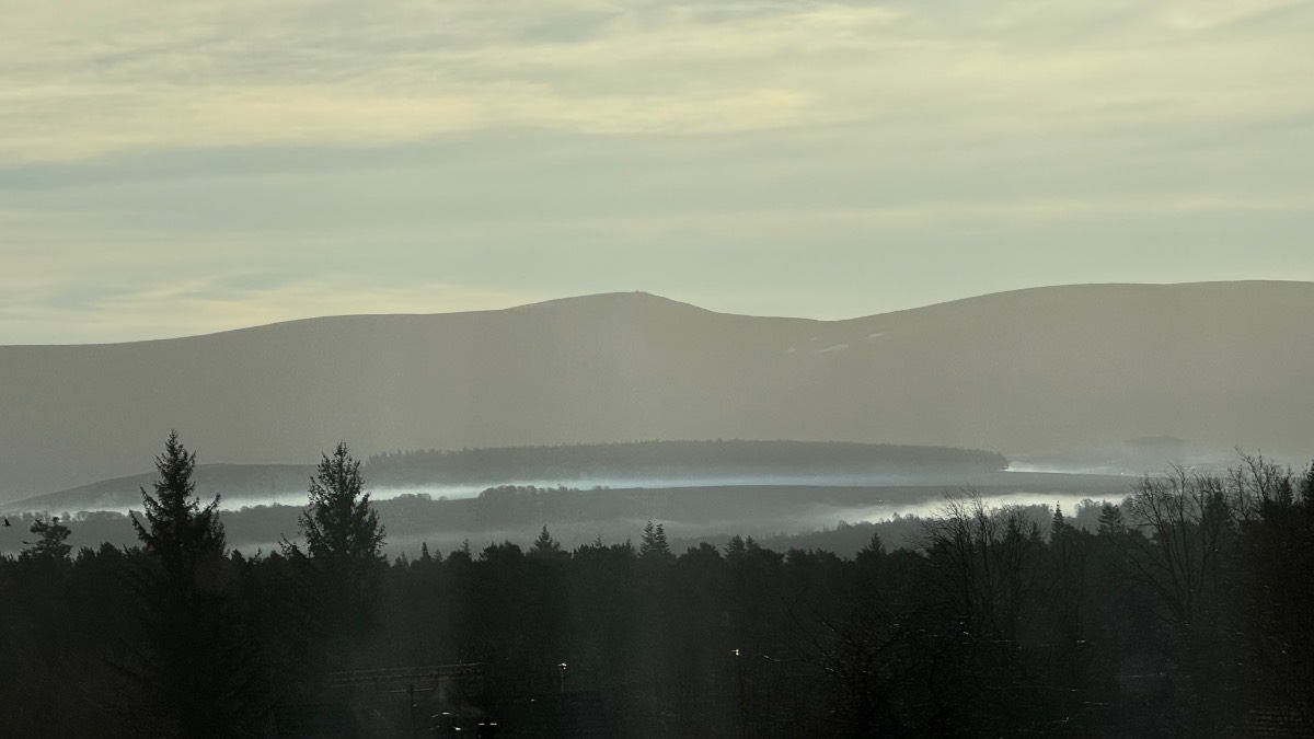 Grantown on Spey, Highlands, Low lying mist....