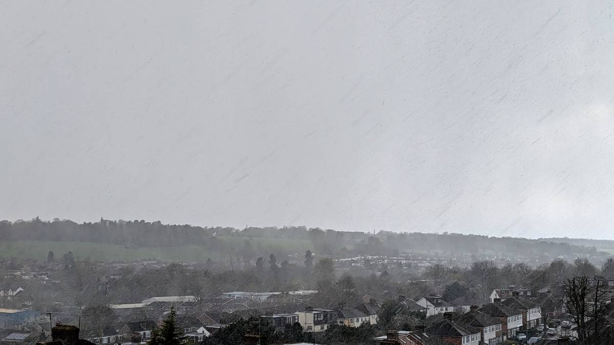 Berkhamsted, Herts, Hail storm ...