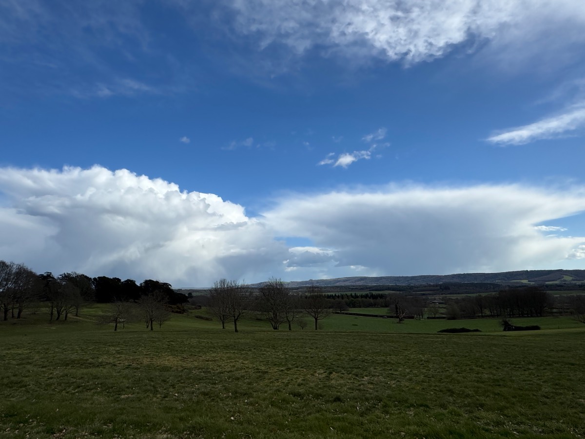Midhurst, , Distant cumulonimbus clouds over South Downs...