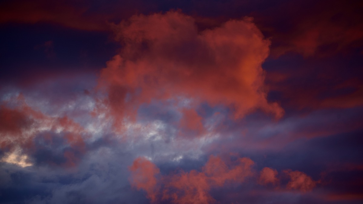 Leek, Staffordshire, Stormy looking sunset last week after storm Dave....