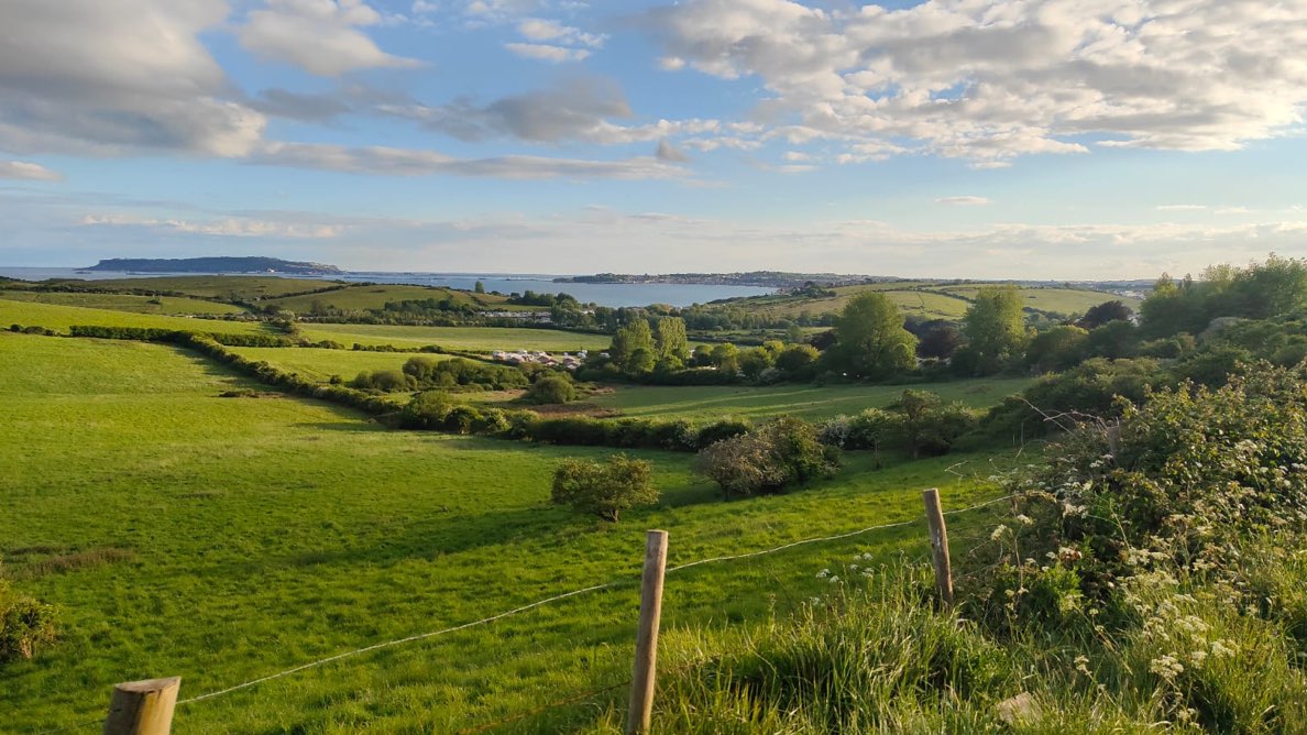 , , This evening looking out towards weymouth and Portland ...