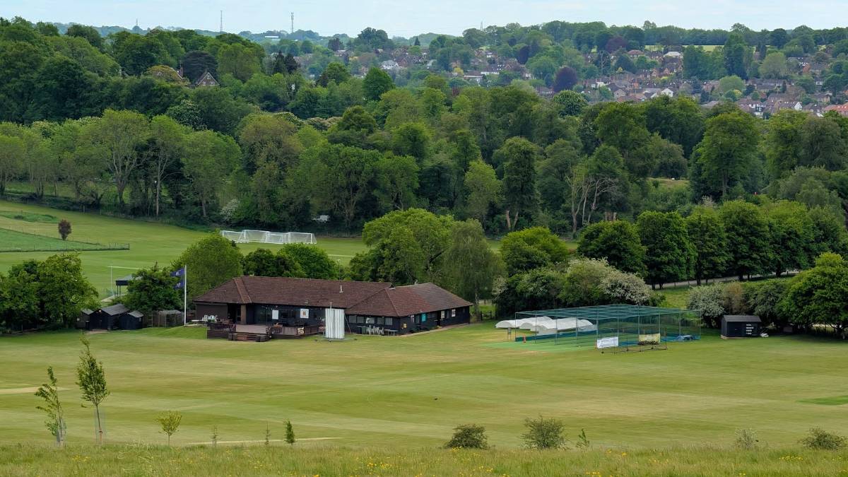 Berkhamsted, Herts, Looking over Berkhamsted cricket ground...