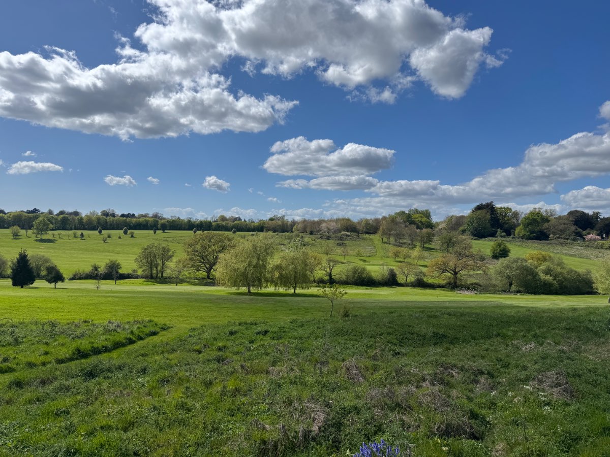 , , Looking out over Avisford Park golf club from the The Horse pub. ...