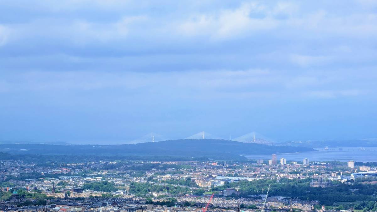 Edinburgh, , The Fourth bridges from Arthur's Seat...
