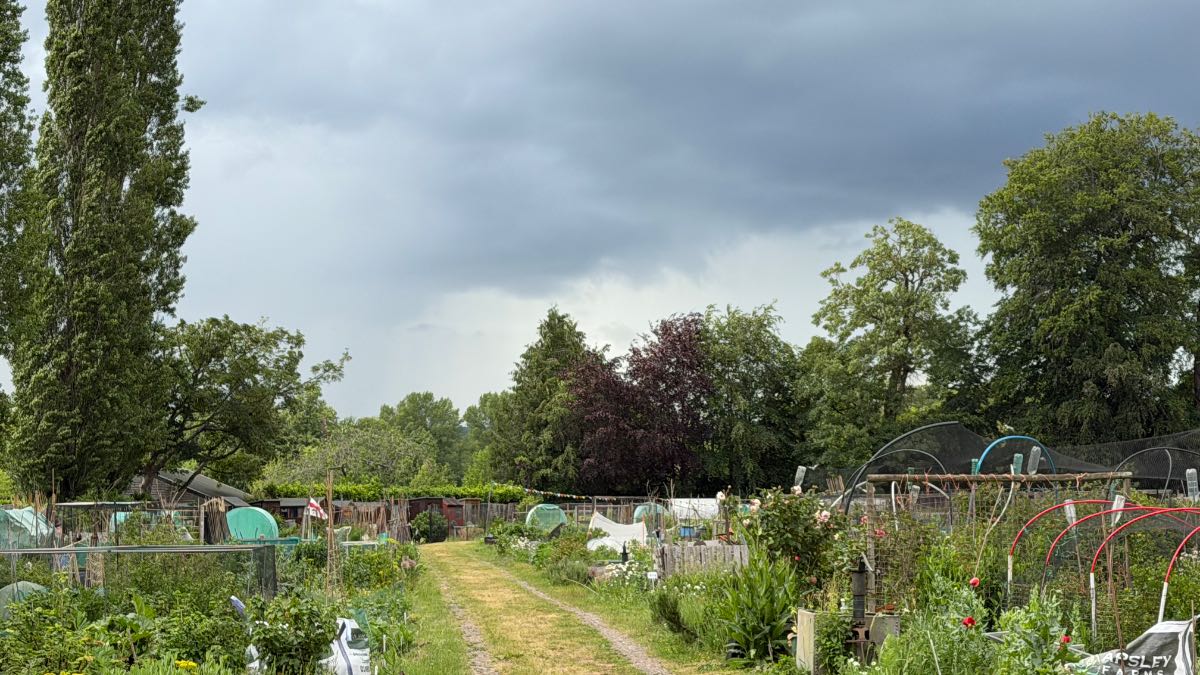 Henley, Oxon, Showery all day...