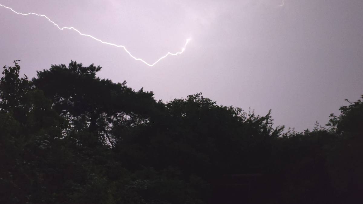 Leysdown, Kent, A multi-cell thunderstorm passes through at 4 in the morning on the 23rd Ju...