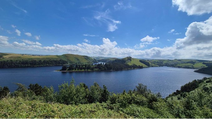 Llyn Clywedog, a reservoir constructed 1967. Posted by DEW1