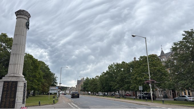 Mammatus above the Square on Saturday 8th August. Posted by Dizzy Daff