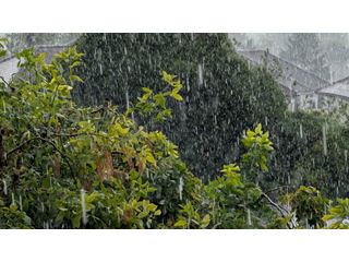 Heavy showery rain pushes eastwards
