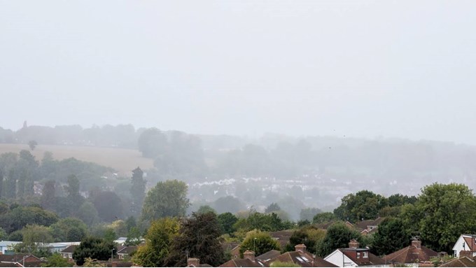 Murky as the rain approaches. Posted by Brian Gaze