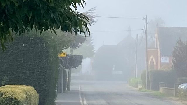 Moulton Chapel, Lincolnshire, Foggy Sunday morning ...