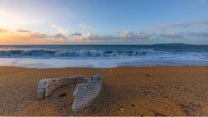 Derelict Gun Emplacement at Golden Hour. Posted by JurassicCoast